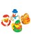 Set Of 12 Christmas Santa Snowman Rubber Duckies Bath Ducks Toys